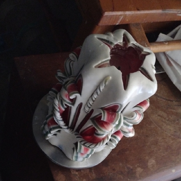 None Other - Handcrafted Multicolor Large Decorative Candle